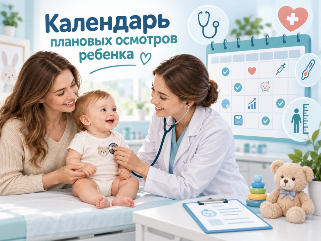 Календарь плановых осмотров ребенка